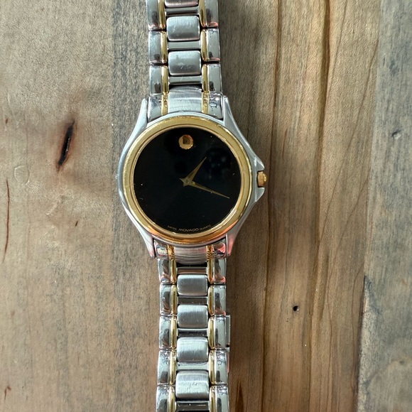 Movado Silver and Gold Museum Classic men’s Watch - stainless steel and quartz
